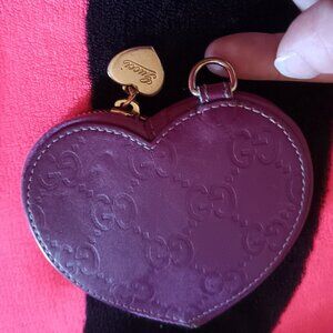 Gucci Heart Shaped Zip pouch